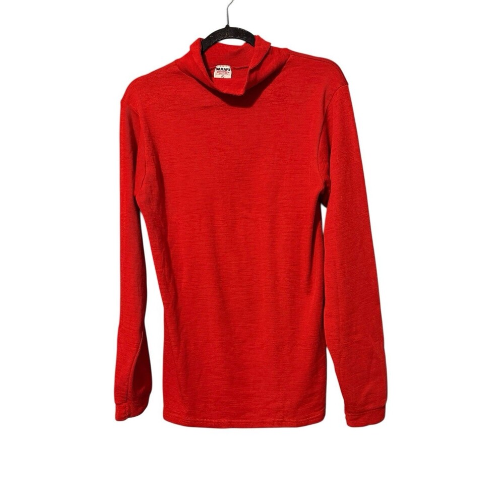 Vintage Damart Thermolactyl Turtleneck XL Red Long Sleeve Thermal Top USA Made
